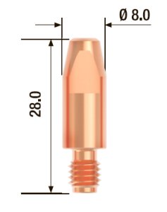 FUBAG Контактный наконечник M6х28 мм ECU D=1.0 мм (10 шт.) в Южно-Сахалинске фото