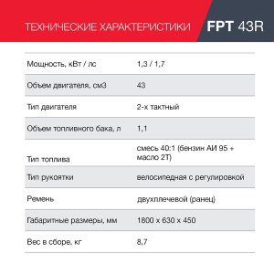 Бензиновый триммер FUBAG FPT 43R в Южно-Сахалинске фото