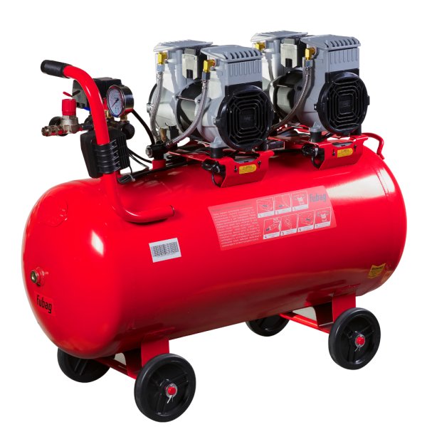 Компрессор воздушный безмасляный малошумный FUBAG OLS 500/100 CM2х2 + Набор пневмоинструмента (5 предметов) в ПОДАРОК в Южно-Сахалинске фото
