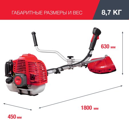 FUBAG Бензиновый триммер FPT 43R + Триммерная леска сечение витой квадрат L 130 м * 2.4 мм  в ПОДАРОК в Южно-Сахалинске фото