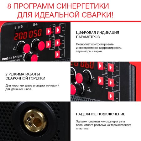 FUBAG Сварочный полуавтомат IRMIG 208 SYN PLUS c горелкой FB 250 3m в Южно-Сахалинске фото