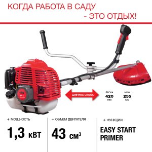 FUBAG Бензиновый триммер FPT 43 + Триммерная леска  сечение витой квадрат L 130 м * 2.4 мм в ПОДАРОК в Южно-Сахалинске фото