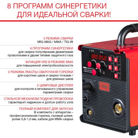 FUBAG Сварочный полуавтомат IRMIG 188 SYN PLUS c горелкой FB 250 3 м в Южно-Сахалинске фото